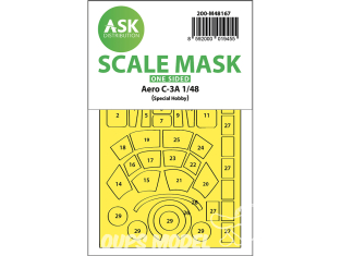 ASK Art Scale Kit Mask M48167 Aero C-3A Special Hobby Recto 1/48