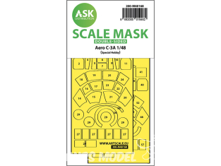 ASK Art Scale Kit Mask M48168 Aero C-3A Special Hobby Recto Verso 1/48