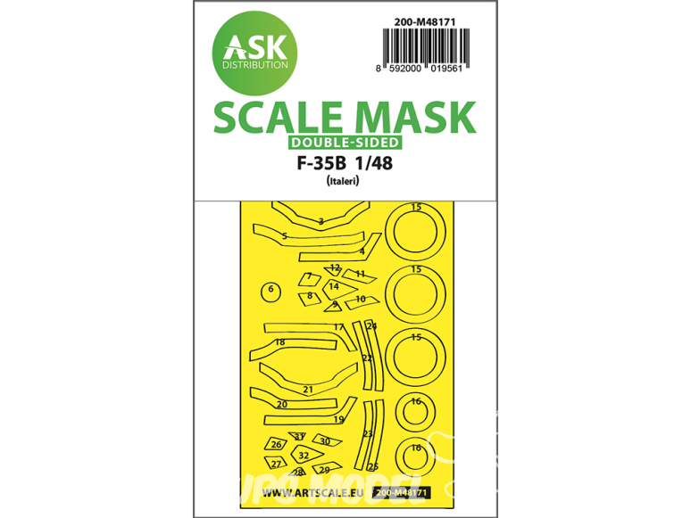 ASK Art Scale Kit Mask M48171 F-35B Italeri Recto 1/48