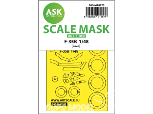 ASK Art Scale Kit Mask M48172 F-35B Italeri Recto 1/48