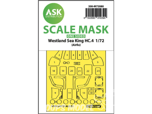 ASK Art Scale Kit Mask M72080 Westland Sea King HC.4 Airfix Recto 1/72