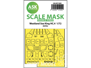 ASK Art Scale Kit Mask M72081 Westland Sea King HC.4 Airfix Recto Verso 1/72