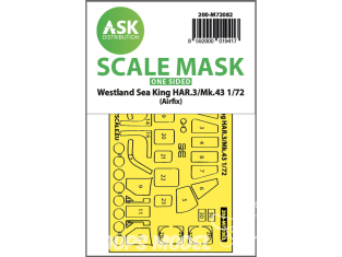 ASK Art Scale Kit Mask M72082 Westland Sea King HAR.3 / Mk.43 Airfix Recto 1/72
