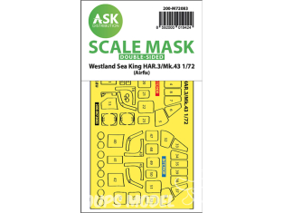 ASK Art Scale Kit Mask M72083 Westland Sea King HAR.3 / Mk.43 Airfix Recto Verso 1/72