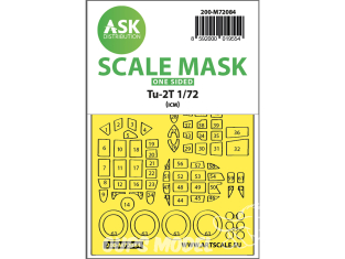 ASK Art Scale Kit Mask M72084 Tu-2T Icm Recto 1/72