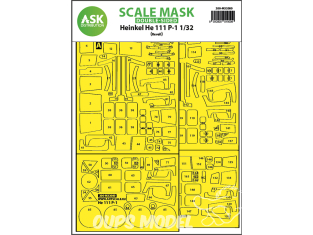 ASK Art Scale Kit Mask M32080 Heinkel He 111 P-1 Revell Recto Verso 1/32