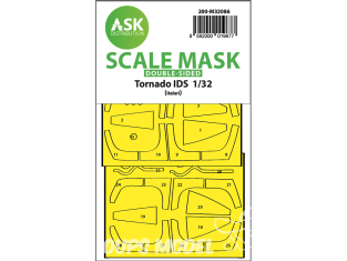 ASK Art Scale Kit Mask M32086 Tornado IDS Italeri Recto Verso 1/32