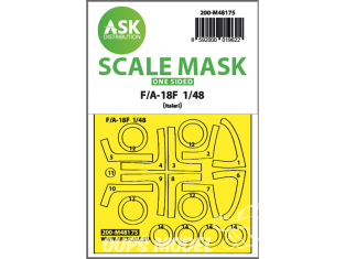 ASK Art Scale Kit Mask M48175 F/A-18F Italeri Recto 1/48