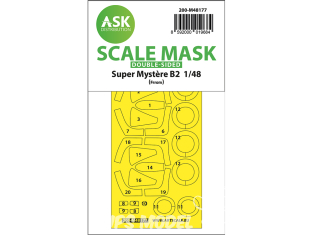 ASK Art Scale Kit Mask M48177 Super Mystère B2 Frrom Recto Verso 1/48