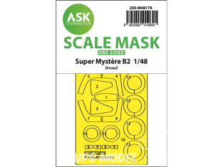 ASK Art Scale Kit Mask M48178 Super Mystère B2 Frrom Recto 1/48