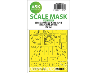 ASK Art Scale Kit Mask M48182 Westland Sea King HAS.1 / HAS.5 / HU.5 Airfix Recto 1/48