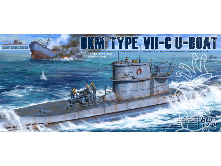 Border model maquette sous-marin BS-001 DKM TYPE VII-C U-BOAT 1/35