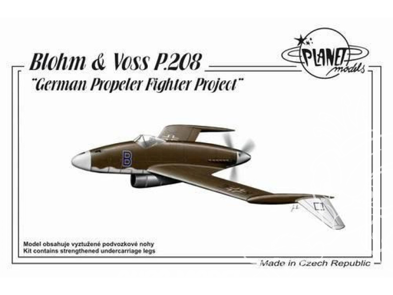 Planet Model PLT188 Blohm Voss P.208 "German Propeler Fighter Projet full resine kit 1/72