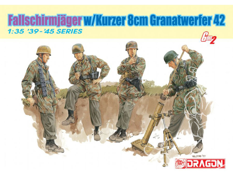 Dragon maquette militaire 6373 Parachutiste avec lance-grenades court 8 cm 421/35