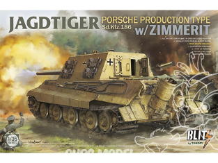 Takom maquette militaire 8012 Jagdtiger Porsche Production Type w/ Zimmerit Sd.Kfz.186 1/35