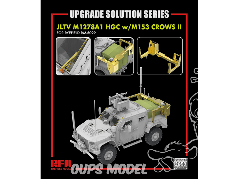 Rye Field Model maquette militaire 2059 Set amélioration JLTV M1278A1 HGC w/M153 Crows II 1/35