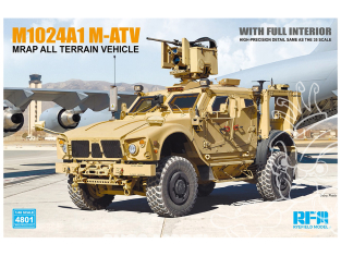 Rye Field Model maquette militaire 4801 M1240A1 M-ATV MRAP ALL Terrain Vehicle avec intérieur complet 1/48