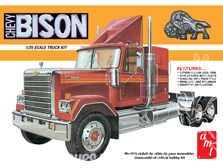 AMT maquette camion 1390 AMT TRACTEUR CONVENTIONNEL CHEVROLET BISON 1/25