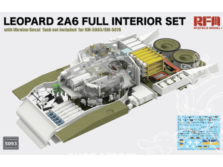 Rye Field Model maquette militaire 5093 Set intérieur complet Leopard 2A6 1/35