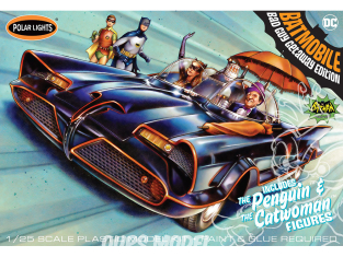 Polar Lights maquette voiture 998 Batmobile classique 1966, édition « Bad Guy Getaway » avec figurines Catwoman et Penguin 1/25
