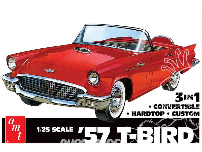 AMT maquette voiture 1397 Ford Thunderbird (3 'n 1) 1957 1/25