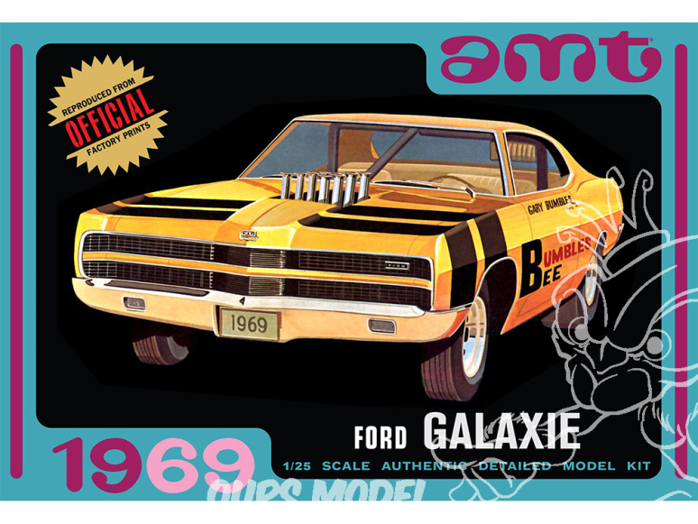 AMT maquette voiture 1373 Ford Galaxie Hardtop (3 'n 1) 1969 1/25