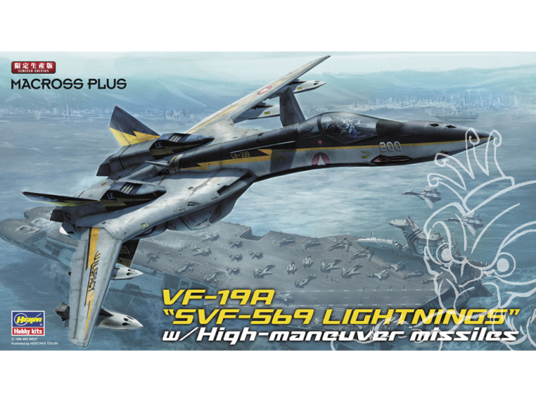 Hasegawa maquette 65799 Macross Plus VF-19A « SVF-569 Lightnings » avec missile à haute manœuvre 1/72