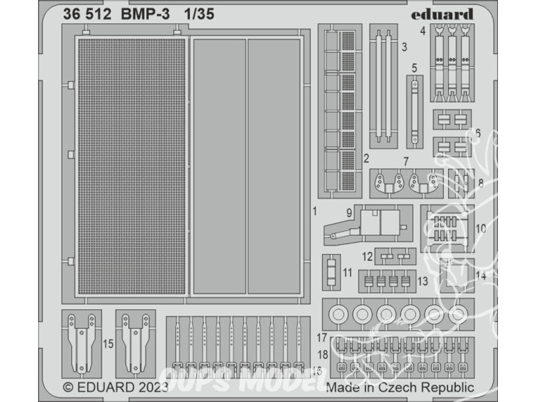 Eduard photodecoupe militaire 36512 BMP-3 Zvezda 1/35