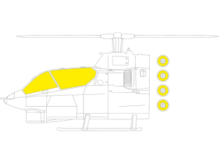 Eduard Express Mask JX321 AH-1G TFace Icm 1/35