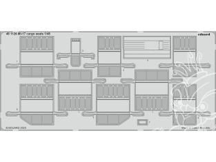 EDUARD photodecoupe hélicoptère 481126 Sièges cargo Mi-17 Trumpeter 1/48