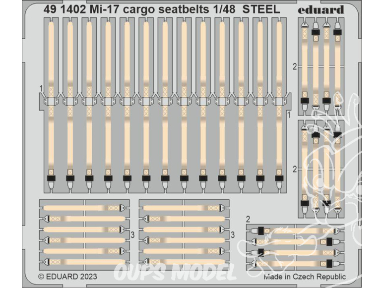EDUARD photodecoupe hélicoptère 491402 Harnais métal Mi-17 Trumpeter 1/48