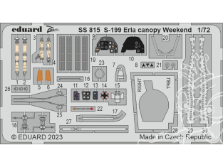 Eduard photodecoupe avion SS815 Zoom amélioration S-199 Erla canopy Weekend Eduard 1/72