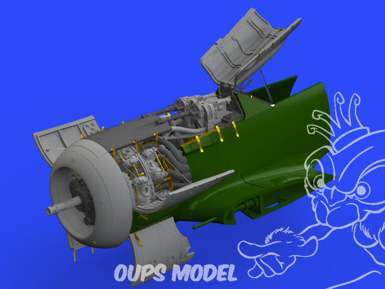 Eduard kit d'amelioration avion brassin 648941 Moteur et fuselage guns Focke Wulf Fw 190A-7 Eduard 1/48