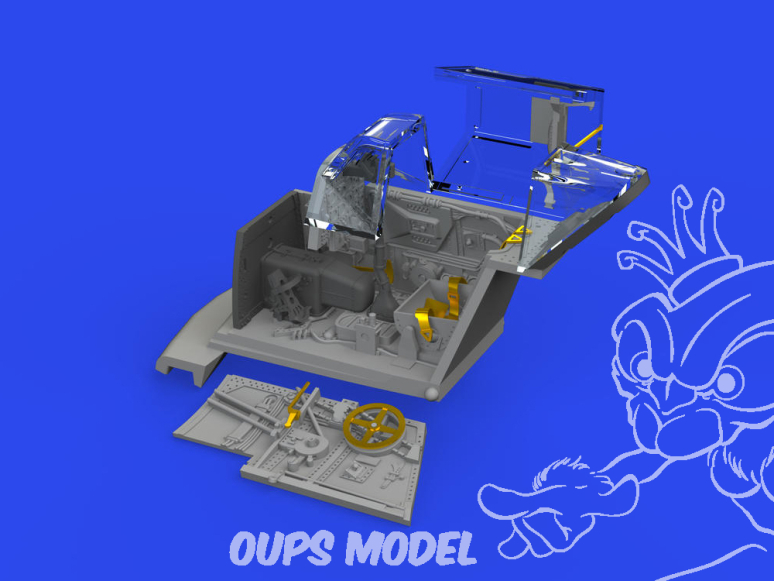 Eduard kit d'amelioration brassin Print 672342 Cockpit Messerschmitt Bf 109G-2 Eduard 1/72