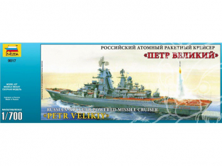 Zvezda maquette bateau 9017 Croiseur Russe Pyotr Velikiy 1/700