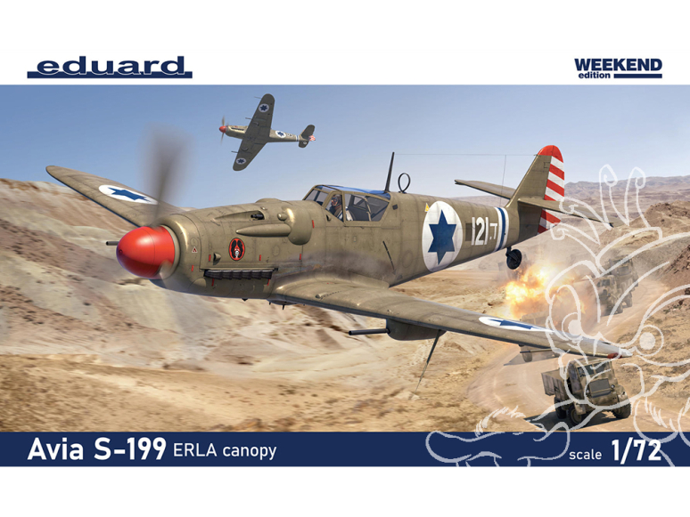 EDUARD maquette avion 7472 Avia S-199 ERLA Canopy WeekEnd Edition 1/72