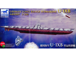 BRONCO maquette sous marin nb5009 U-BOAT TYPE IX.B 1/350