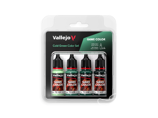 Vallejo Peinture Acrylique Game Color 72383 Color Set Vert Froid 4x18ml