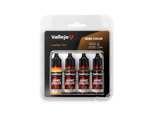Vallejo Peinture Acrylique Game Color 72385 Color Set Cuir 4x18ml
