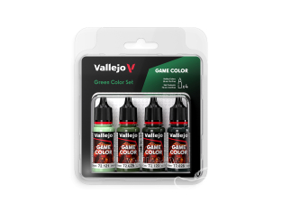 Vallejo Peinture Acrylique Game Color 72384 Color Set Vert 4x18ml