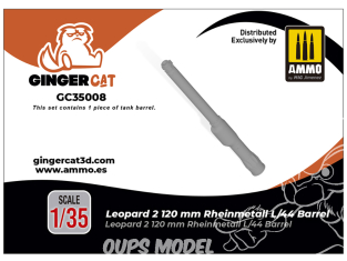 Ginger Cat accessoire GC35008 Canon Leopard 2 120mm Rheinmetall L/44 1/35