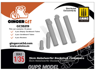 Ginger Cat accessoire GC35219 15cm Nebelwerfer Rockets & Containers 1/35