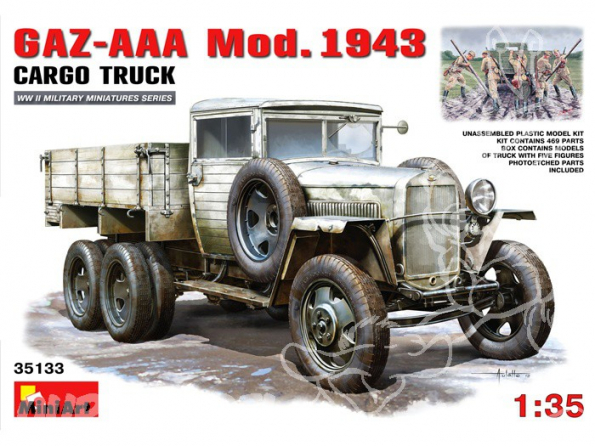 MINI ART maquette militaire 35133 CAMION SOVIETIQUE GAZ-AAA Modèle 1943 1/35