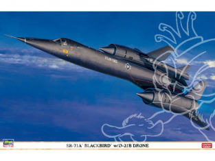 HASEGAWA maquette avion 02041 Lockheed SR-71A Blackbird avec drone D-21B 1/72