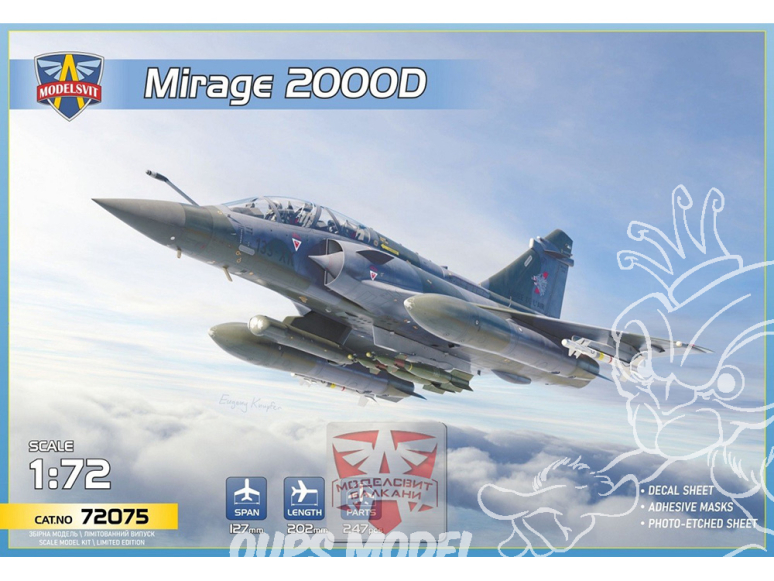 MODELSVIT maquette avion 72075 Mirage 2000D 1/72