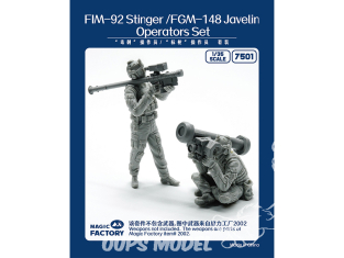 Magic Factory Maquette militaire 7501 Ensemble d'opérateurs Javelin FIM-92 et Stinger/FGM-148 1/35