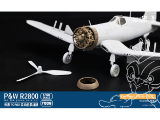 Magic Factory Maquette AVION 7506 P&W R2800 (Version monté sur l'avion) pour F4U Corsair 1/48