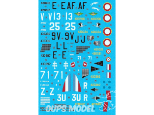 Berna decals 72-92 P-47D Bubble French 44-45 1/72