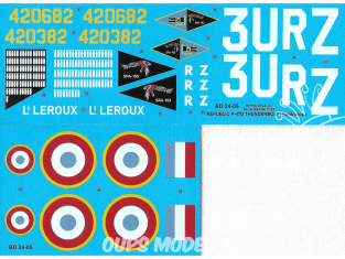 BERNA DECALS BD24-05 Republic P47D Thunderbolt en Service Français 1/24