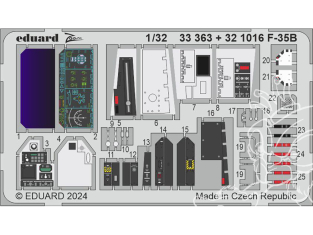 Eduard photodécoupe avion 321016 Amélioration F-35B Trumpeter 1/32